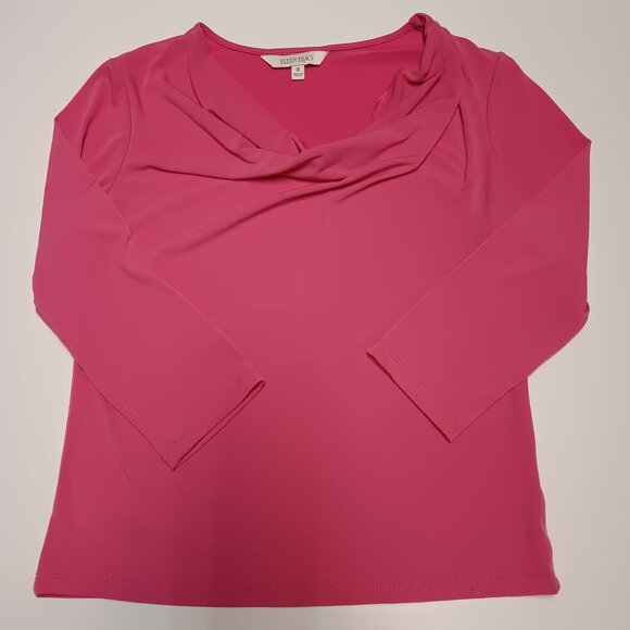 Ellen Tracy Women's T-Shirt Dress Size M Pima Cotton Comfortable Casual Coral St - Picture 1 of 6